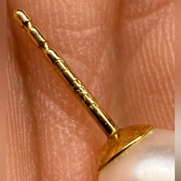 MIKIMOTO BLUE LAGOON PEARL EARRINGS 14K WOW - Picture 3 of 4